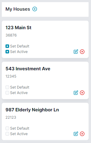 My Houses Mobile Example